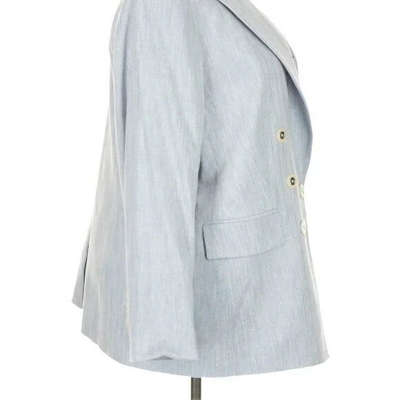 Veronica Beard light blue Double Breasted Dickey Blazer Size: 20 - Picture 12 of 12